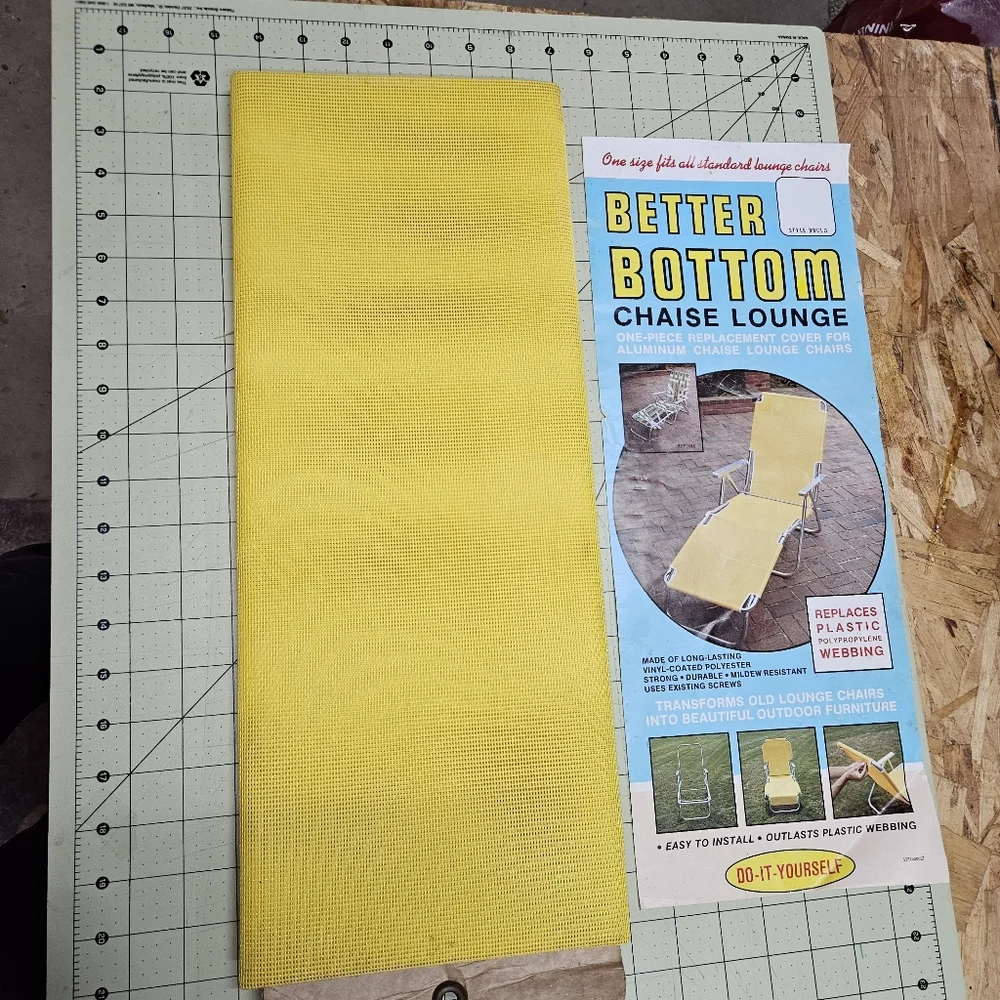 VTG Chaise Lounge Replacement Cover Yellow One Piece Lounger Better Bottom